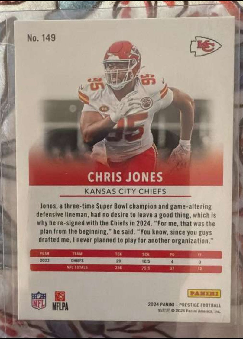 Chris Jones, 2024 Prestige Chiefs, Mint, #149