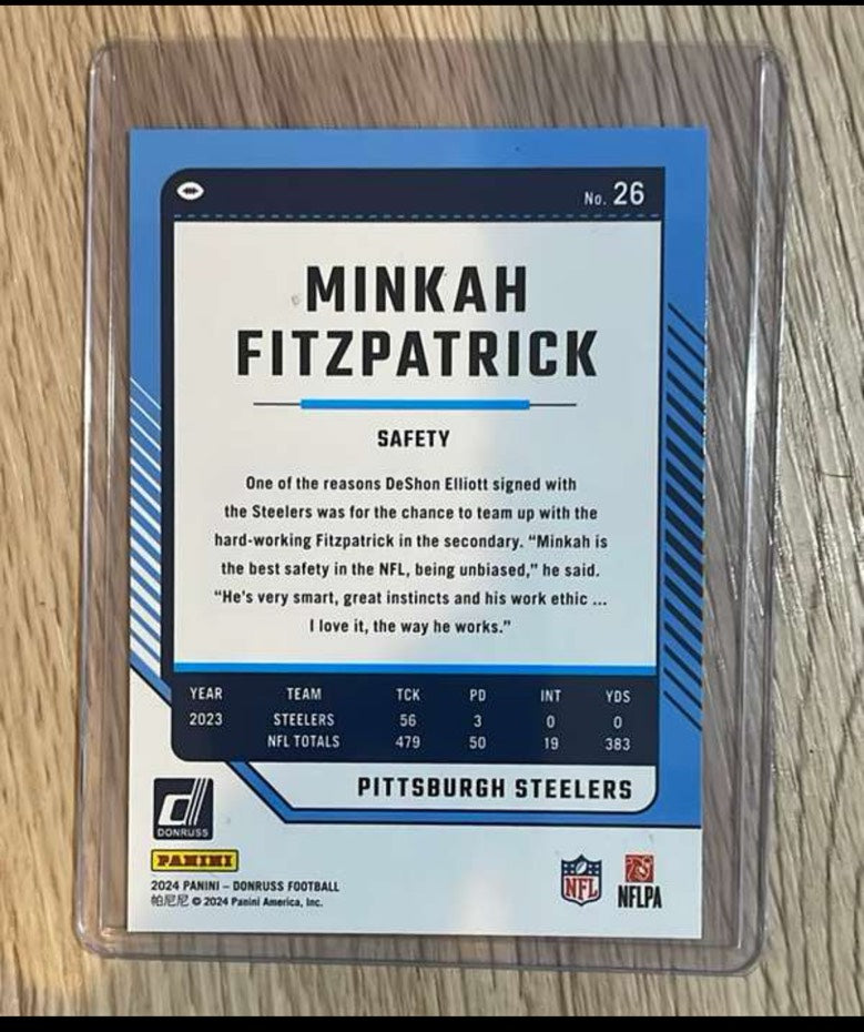 Minkah Fitzpatrick 2024 Panini Donruss Card Number 26 Mint