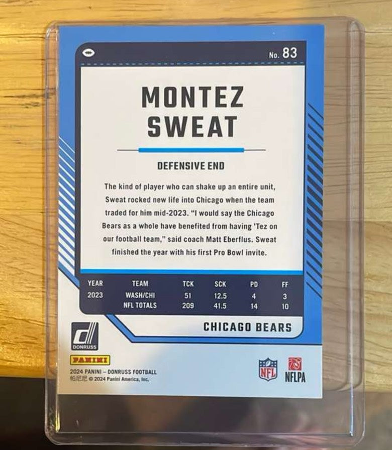 Montez Sweat 2024 Panini Card number 83 Chicago Bears