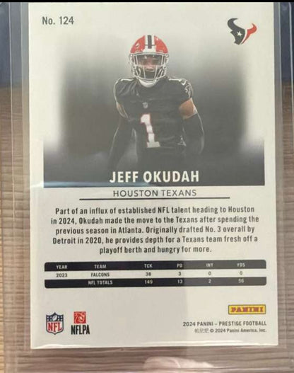 Jeff Okudah, 2024 Panini Prestige, Mint, Texans, #124