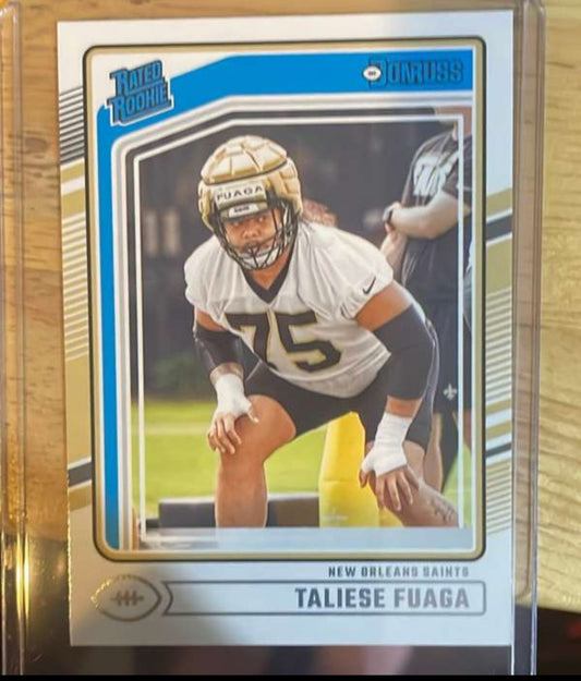 Taliese Fuaga Saints Panini Donruss "Rated Rookie" Mint #310