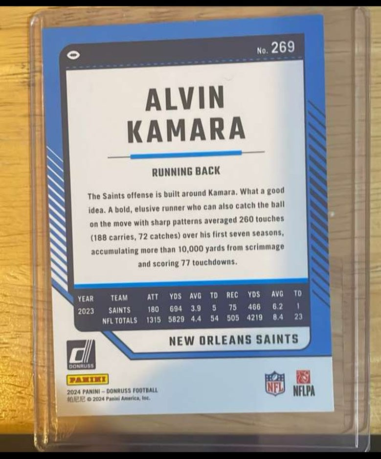 Alvin Kamara 2024 Panini Donruss Saints Mint