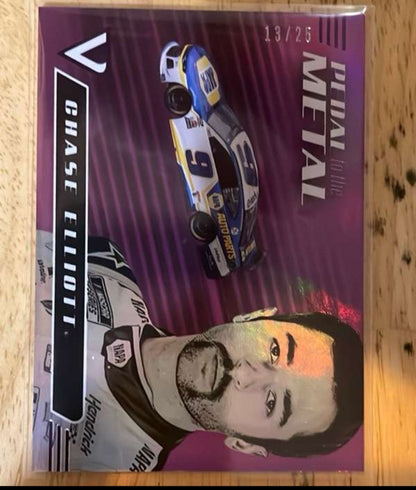 Chase Elliott "Pedal to the Metal Purple Ser NO 13/25 2021 Panini