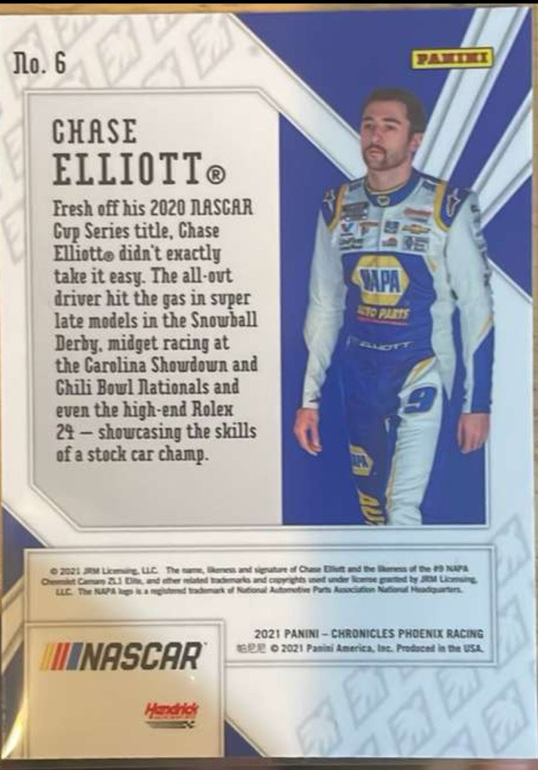 Chase Elliott 2021 Panini Card Number 6 Mint