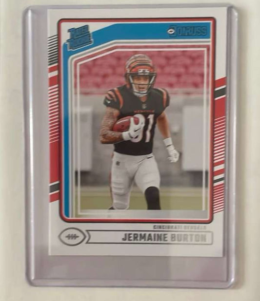 Jermaine Burton 2024 Panini Donruss "Rated Rookie" Bengals Card number 368 Mint