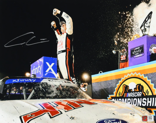 Cole Custer Signed NASCAR 2023 Xfinity Championship Celebration 11x14 Photo (PA)