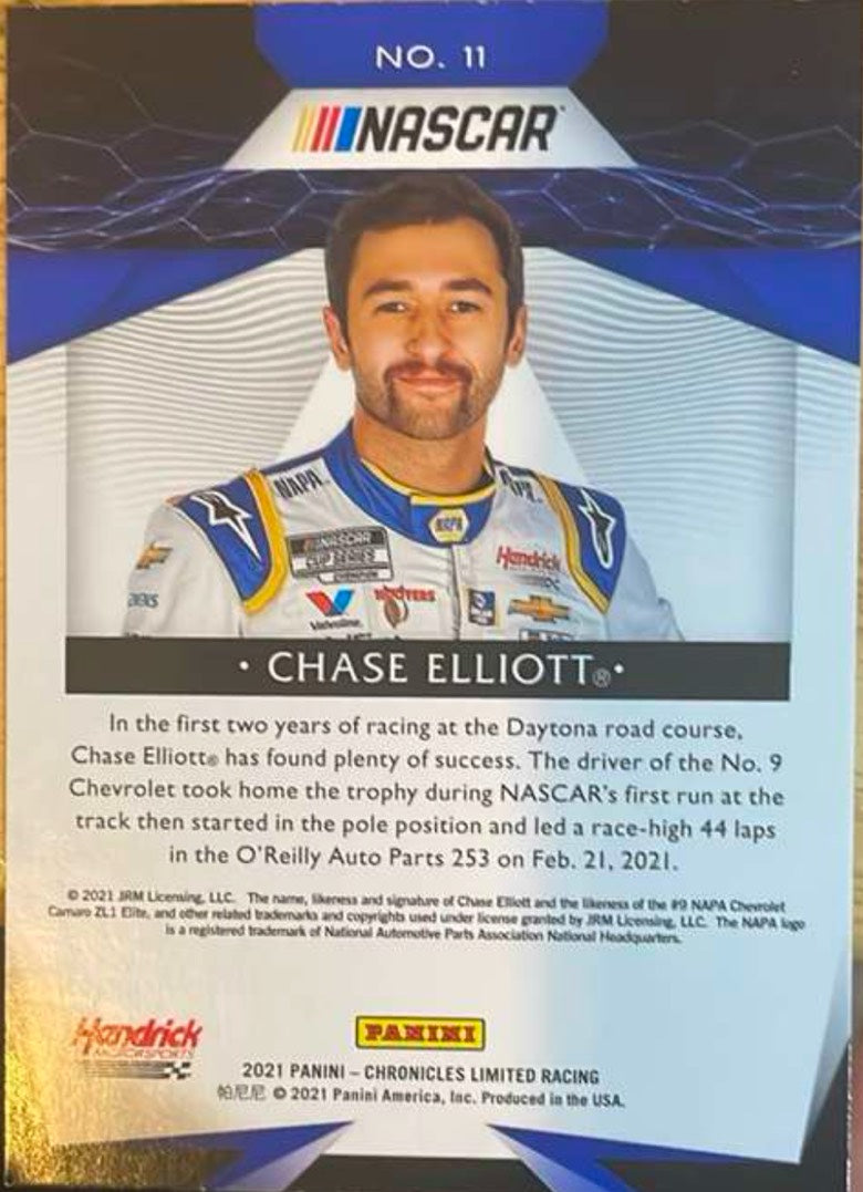 Chase Elliott 2021 Panini Card number 11 Mint