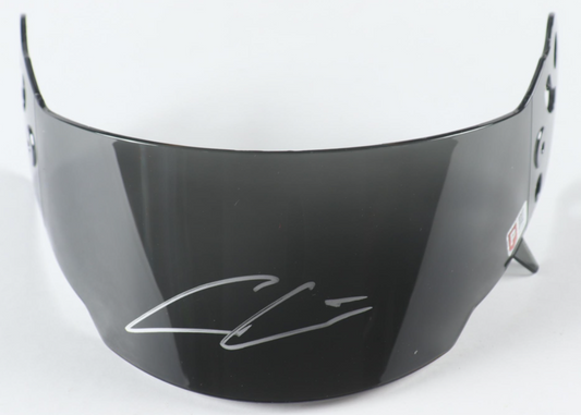 Signed Cole Custer helmet visor with COA Halogram