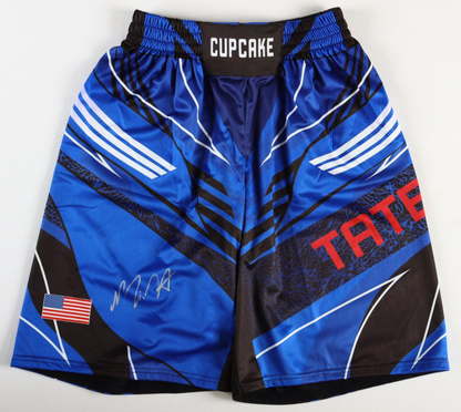 Miesha Tate Signed "Cupcake" Custom Fight Shorts (PA)